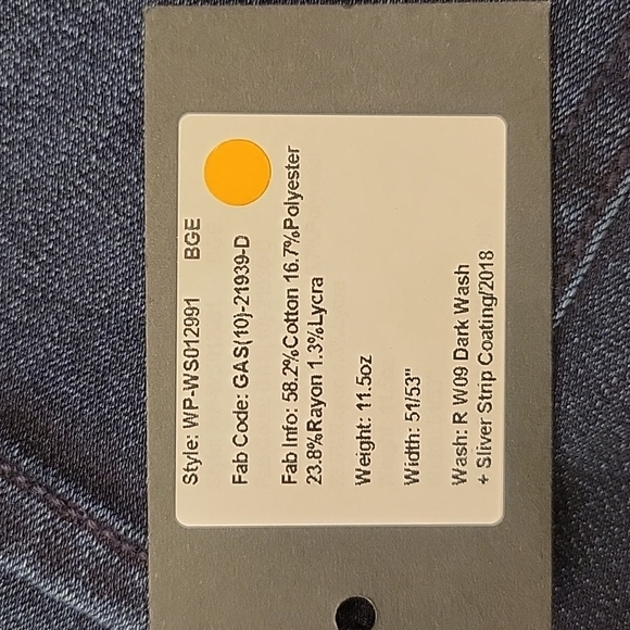 Golden Win Dark Wash Jeans w/ Silver Strip Coating - Picture 16 of 16